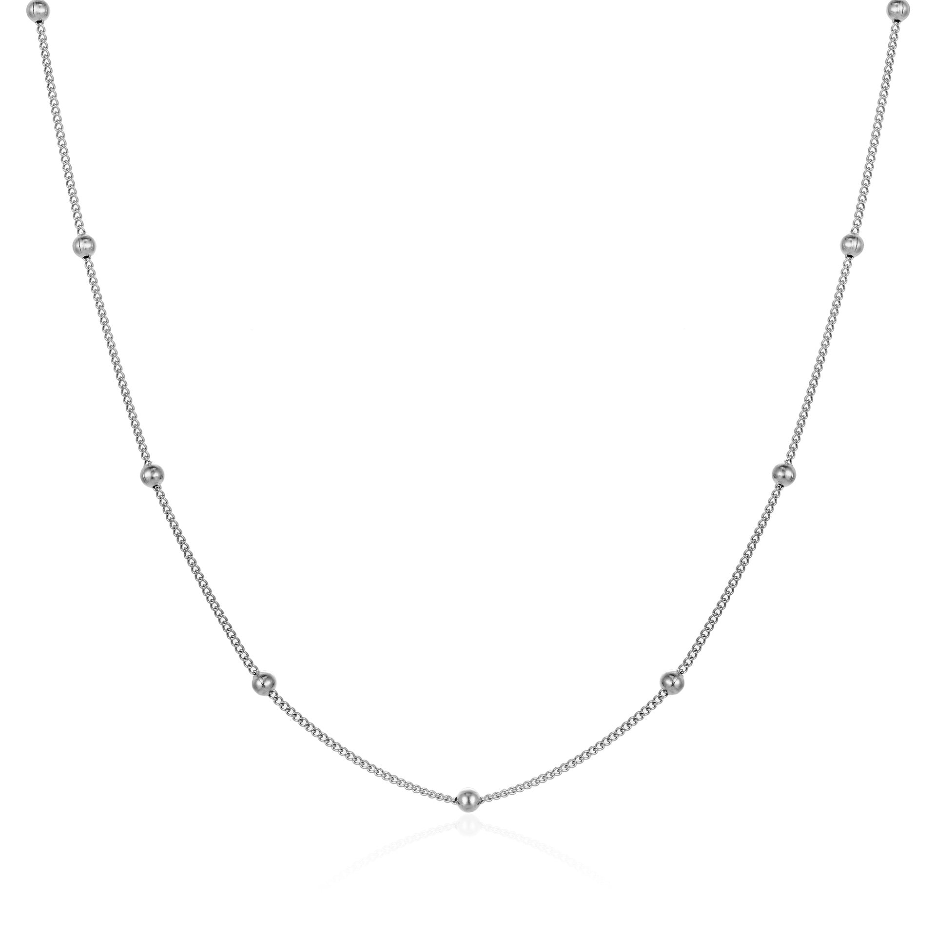 Fashionable 18K Gold-Plated Stainless Steel Figaro Necklace Trendy and Versatile Titanium Steel Chain Necklace