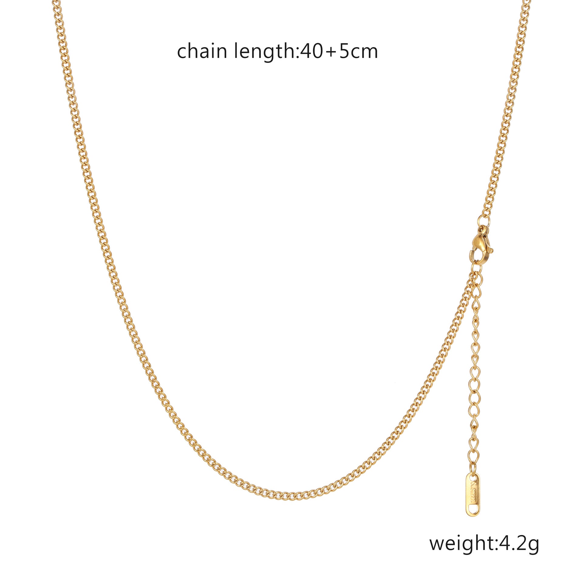 Fashionable 18K Gold-Plated Stainless Steel Figaro Necklace Trendy and Versatile Titanium Steel Chain Necklace
