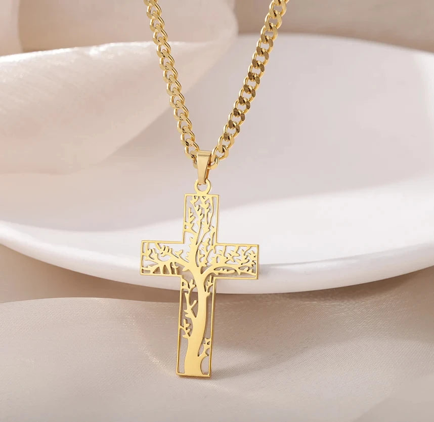 Heart Pendant Necklace for Women Stainless Steel OT Buckle Beaded Neck Chain Choker