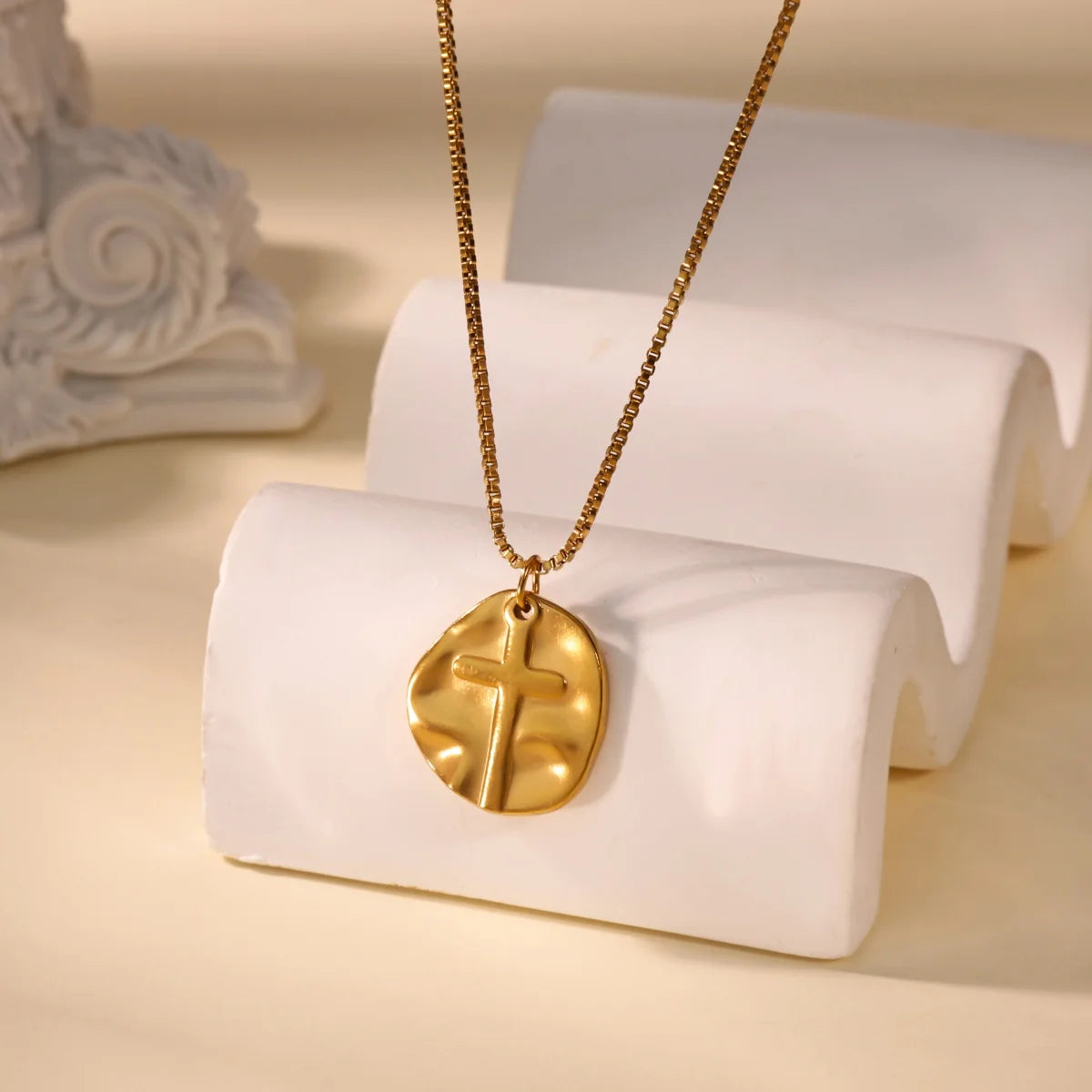 Stainless Steel Geometric Necklace For Women Fashion Sun Sunflower Pendant Clavicle Chain Aesthetic Jewelry