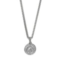 Minos Women Waterproof Vintage Sun Pendant Round Coin Shape Necklace Stainless Steel Jewelry Designer Brand