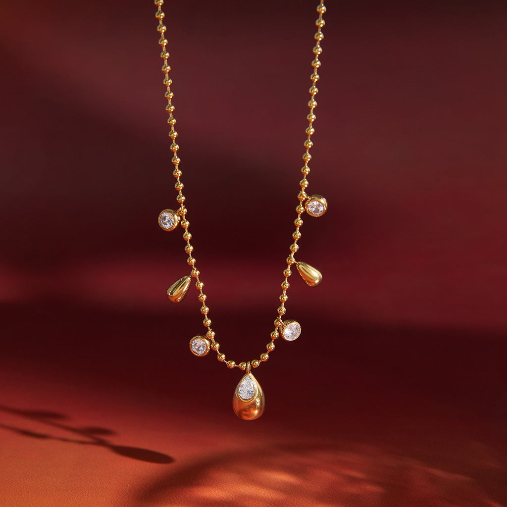 Zircon Necklace - Luxurious and Exclusive Cross-border Small-scale Collar Chain Made of Stainless Steel - High-end Accessory