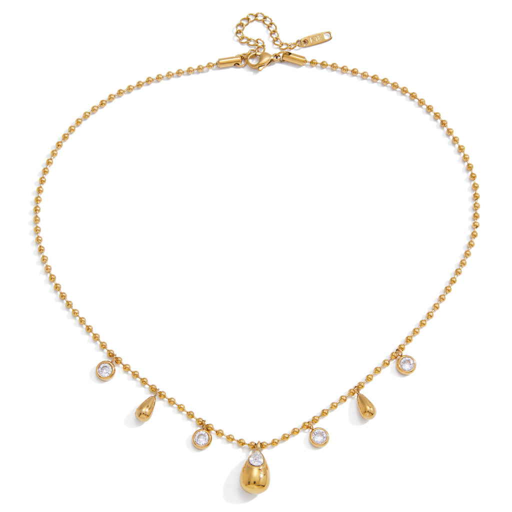 Zircon Necklace - Luxurious and Exclusive Cross-border Small-scale Collar Chain Made of Stainless Steel - High-end Accessory