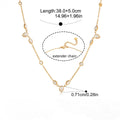 Fashion Stainless Steel Necklace 18K Gold Plated Light Luxury Zircon Necklace Charms Fine Jewelry Necklaces