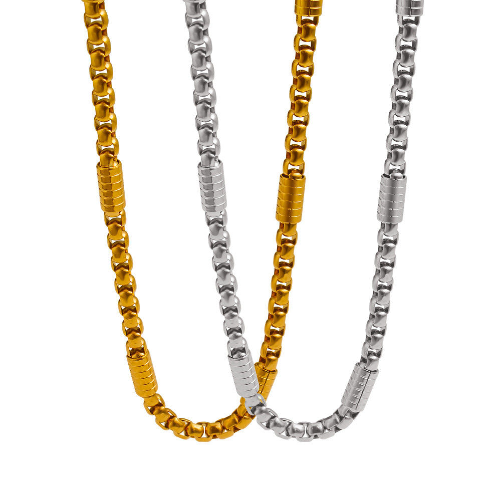 Wholesale Unisex 18K Gold Plated Stainless Steel Necklaces Elegant Waterproof Thick Chain Trendy Party Occasion