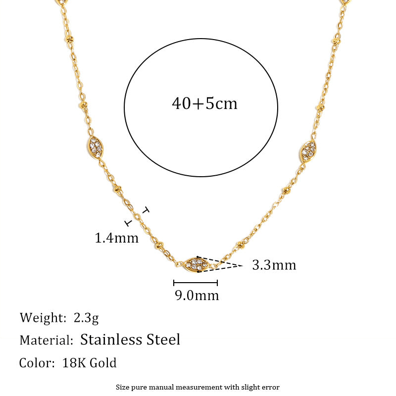 Trendy 18K Gold PVD Plated Stainless Steel Link Chain with Heart Charms Pendant Necklace for Women Party