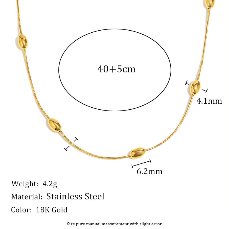 Trendy 18K Gold PVD Plated Stainless Steel Link Chain with Heart Charms Pendant Necklace for Women Party