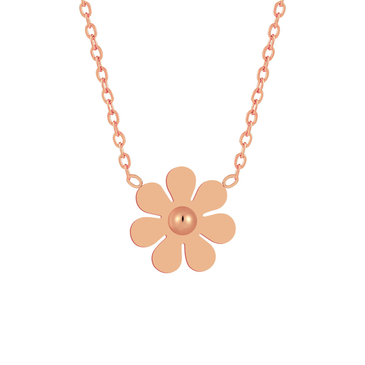 Hot Selling Trendy 18K Gold Plated Stainless Steel Link Chain Tassel Flower Pendant Necklace for Women Anniversary Gift Party