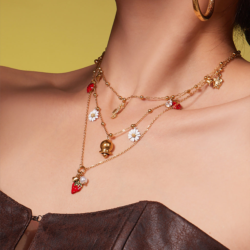 Customizable 18K Gold Plated Stainless Steel Crown Shape Trendy Unisex Women's Charm Necklace with Zircon Resin Party Gift