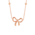 Women's Elegant 18K Gold Plated Stainless Steel Butterfly Bow Pendant Choker Link Chain Necklace Trendy Jewelry Gift