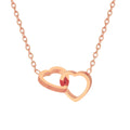 Wholesale Stainless Steel Double Heart Connected Pendant Necklace Gold Trendy Classic Fashion Chain Jewelry Unisex Gift Party