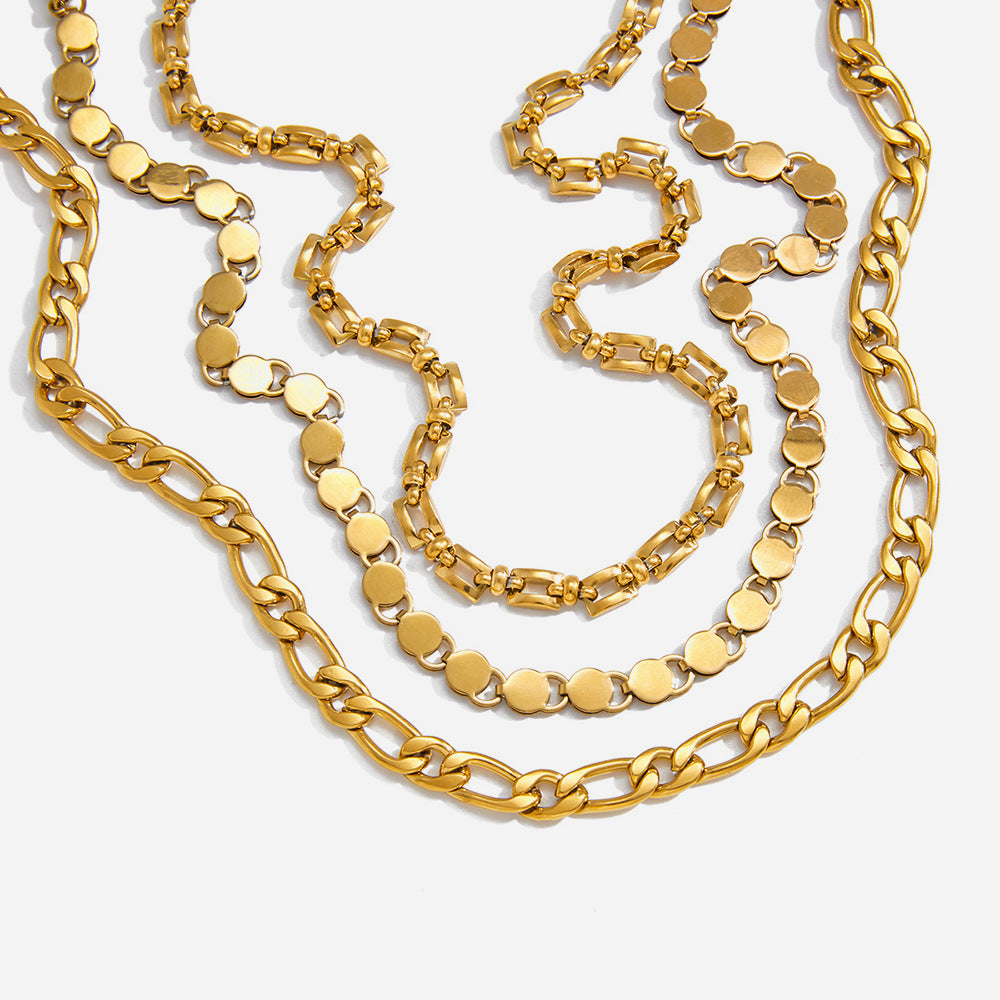 New Arrival Stainless Steel 18K Gold Plated Link Chain Necklaces Wholesale Jewelry Low MOQ Trending Design Thick Chains Unisex