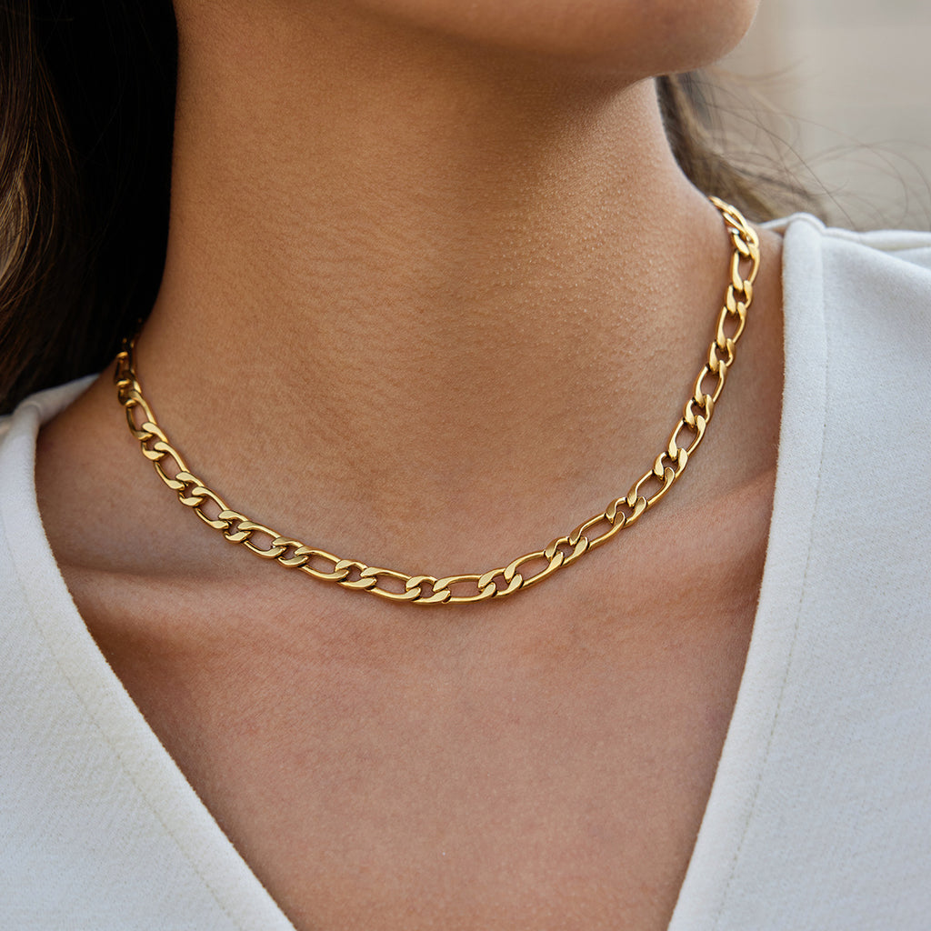 New Arrival Stainless Steel 18K Gold Plated Link Chain Necklaces Wholesale Jewelry Low MOQ Trending Design Thick Chains Unisex