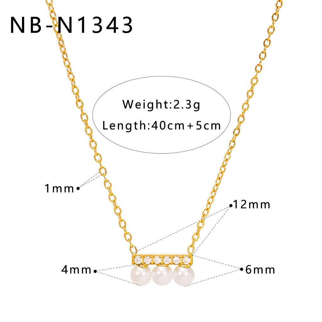 Customizable 18K Gold Plated Stainless Steel Trendy Lab Created White Zircon Pendant Necklace Link Chain for Women Anniversary