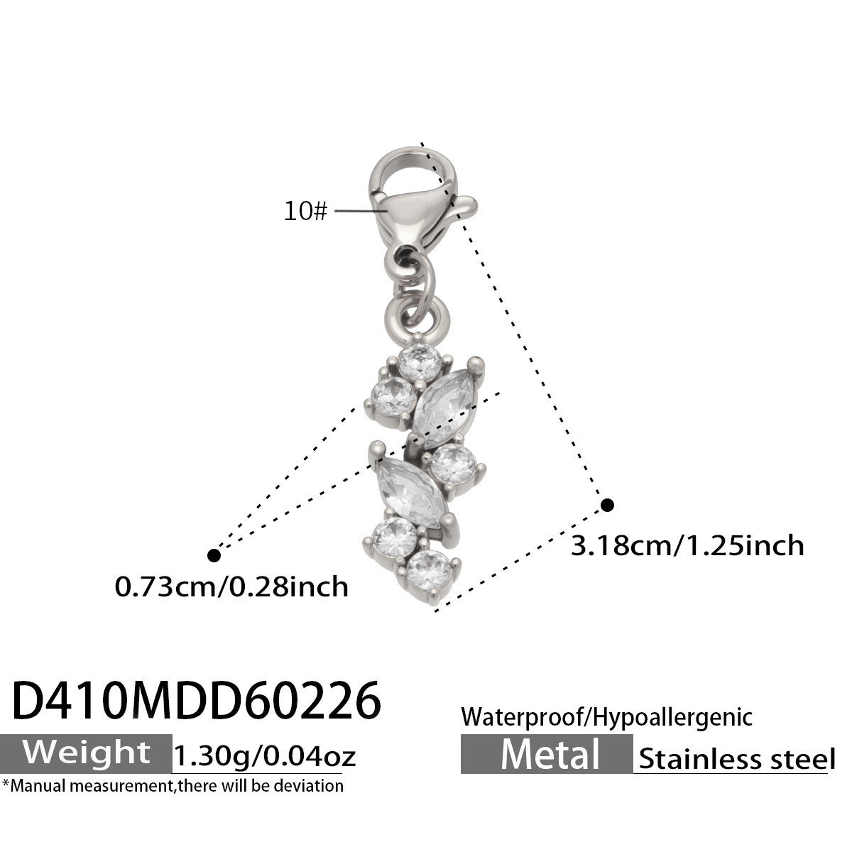Customizable 18K Gold PVD Plated Long Drop Earrings Zircon Trendy Stainless Steel Jewelry Claw Setting Third Party Certified for