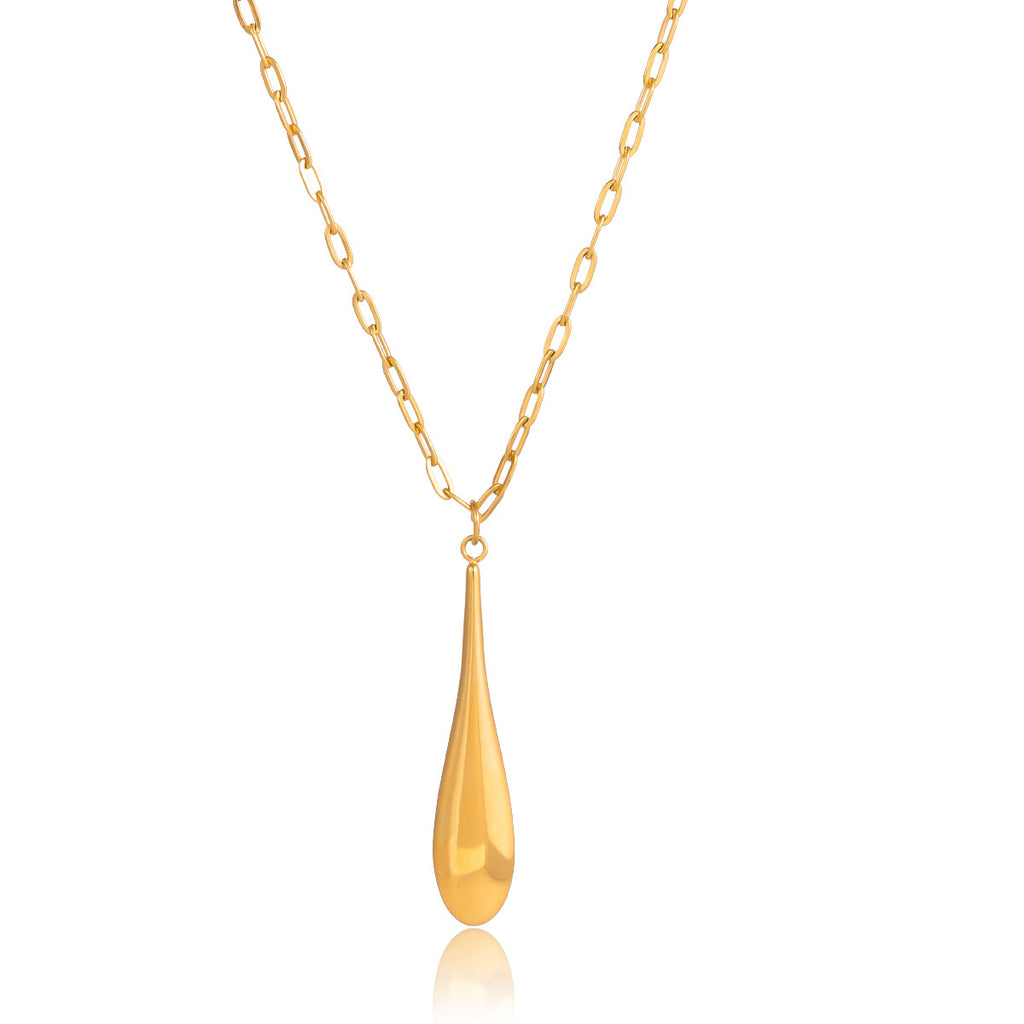 New Arrival 18K Gold Plated Stainless Steel Link Chain Zircon Pendant Necklace Trendy Women's Party Gift Wholesale
