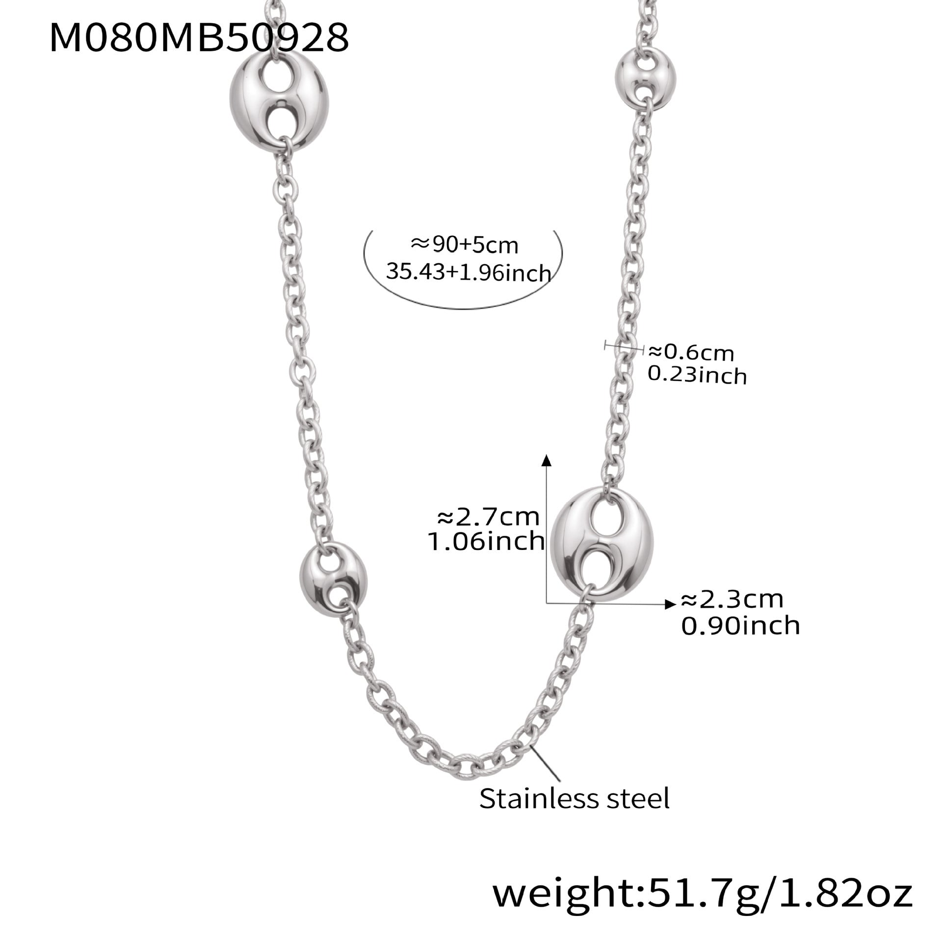 Customizable PVD 18k Gold Plated Stainless Steel Long Link Chain Trendy Crown-Shaped Sweater Necklaces for Girls for Parties