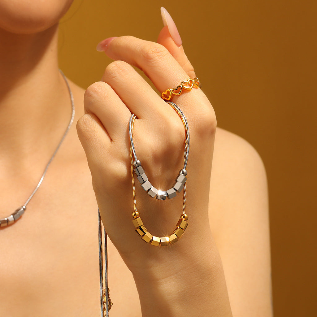 Unisex Trendy Stainless Steel 18K Gold Plated Link Chain Pendant Necklace Vintage Gift Wholesale Customizable