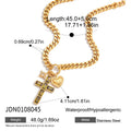 Customizable 18k Gold Plated Stainless Steel Cross Heart Star Pendant Necklace for Women Trendy Chains with Zircon for Parties