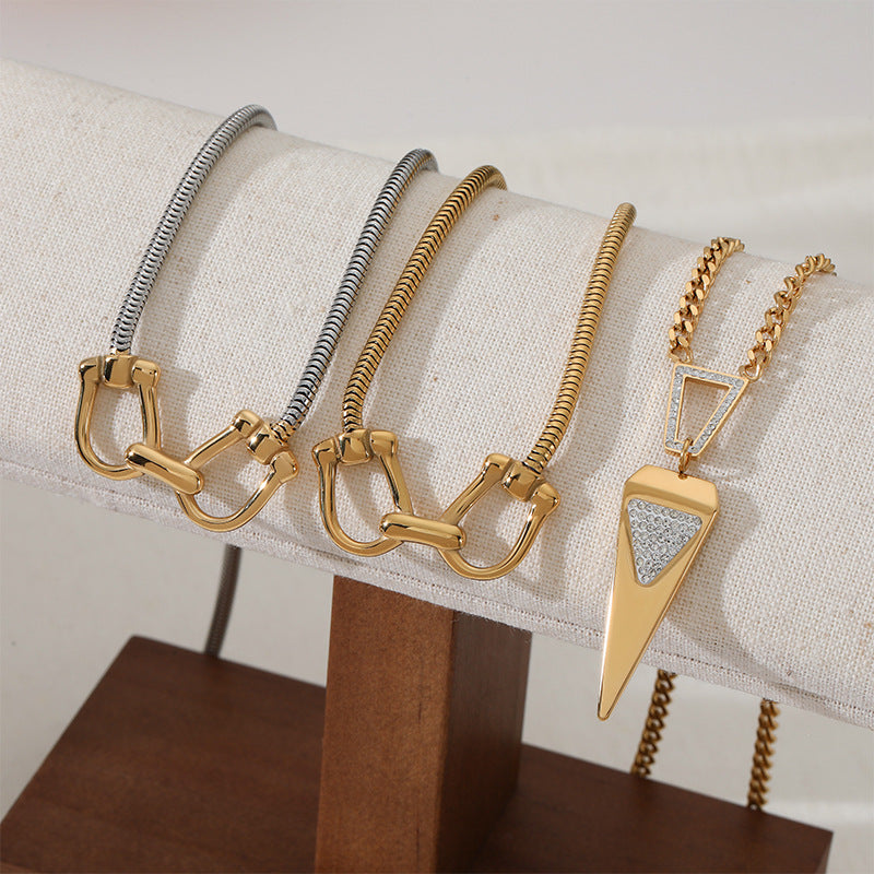 Factory Wholesale Stainless Steel 18K Gold Plated Chain Necklaces for Women Designer Jewelry Necklaces