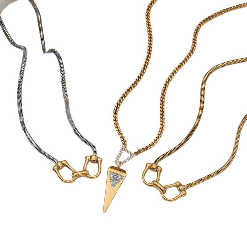 Factory Wholesale Stainless Steel 18K Gold Plated Chain Necklaces for Women Designer Jewelry Necklaces