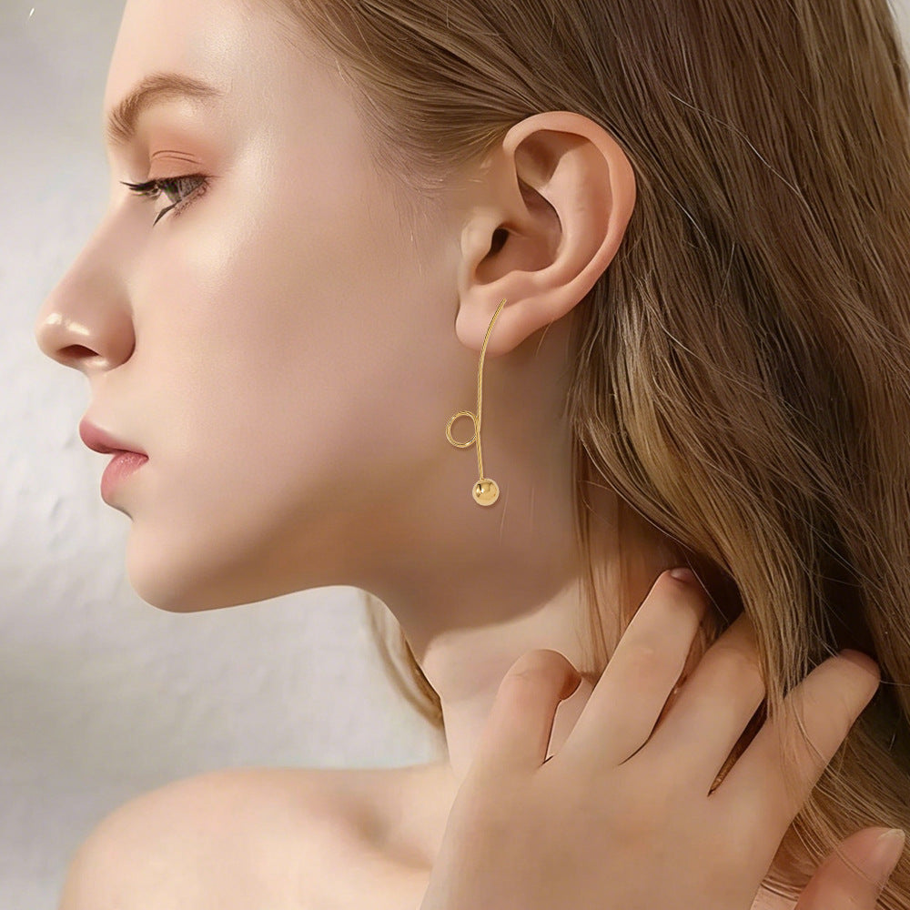 18K Real Gold PVD Plated Personalized Design Stainless Steel Fashion Jewelry Earrings