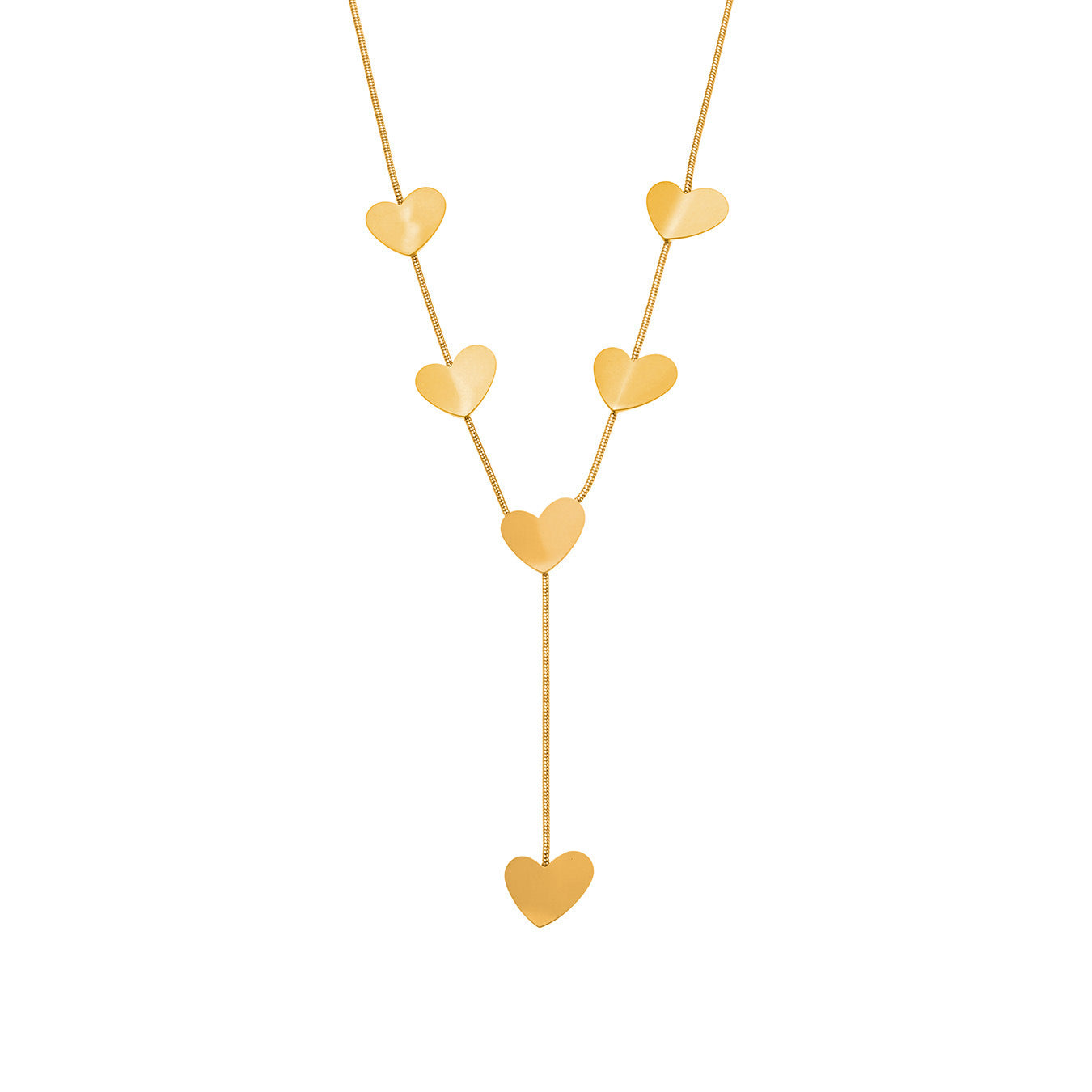 Customizable 18k Gold PVD Plated Stainless Steel Fashion Necklaces with Hearts