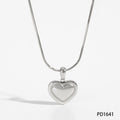 Trendy 18K Gold Plated Stainless Steel Rope Chain Heart Pendant Necklace for Women Party Gift Wholesale