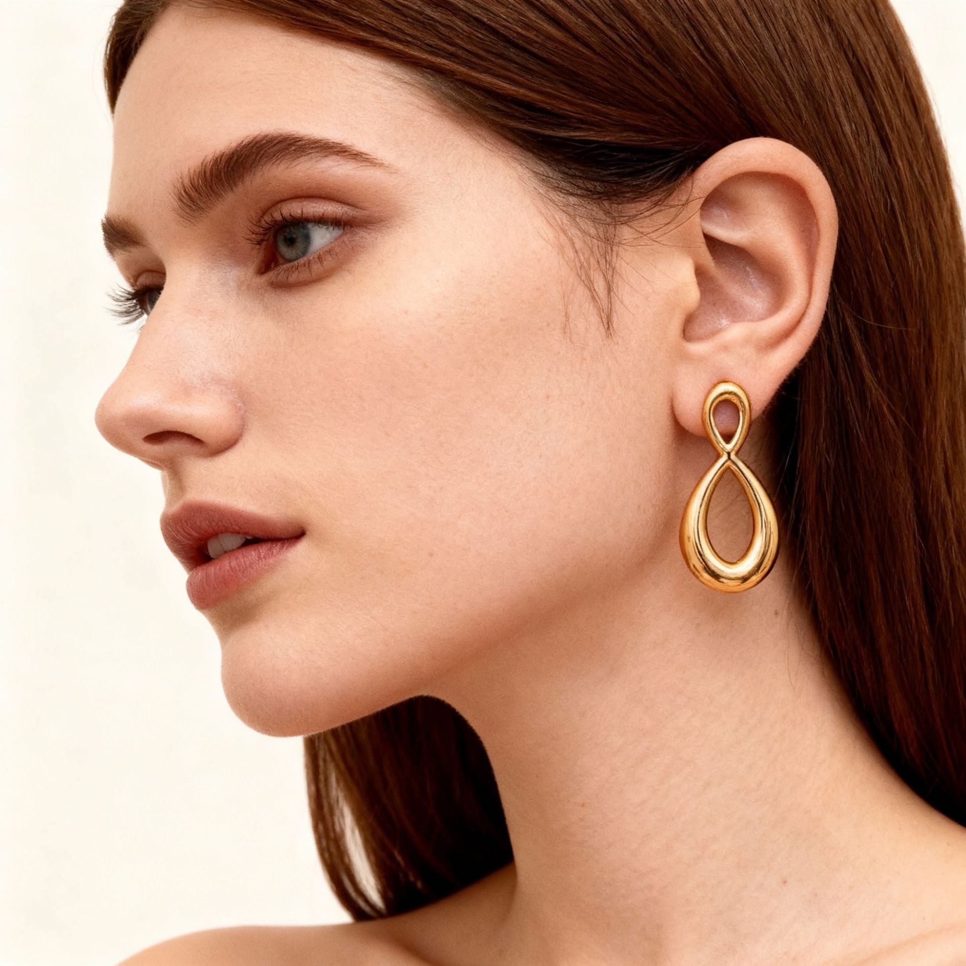 Wholesale Stainless Steel 18k Real Gold Pvd Drop Earrings for Girls 8 Design Fashion Jewelry Earrings Waterproof No rust