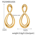 Wholesale Stainless Steel 18k Real Gold Pvd Drop Earrings for Girls 8 Design Fashion Jewelry Earrings Waterproof No rust
