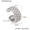 Wholesale 18K Gold Plated Stainless Steel Zirconia Hoop Earrings Waterproof Geometric Designs Trendy Jewelry for Parties