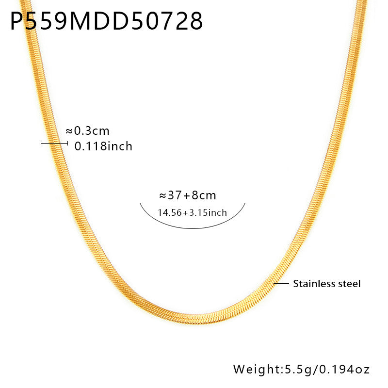 Real Gold PVD Plated Stainless Steel Heart Pendant Necklace with White Zircons Best Gift for Women's Party Link Chain