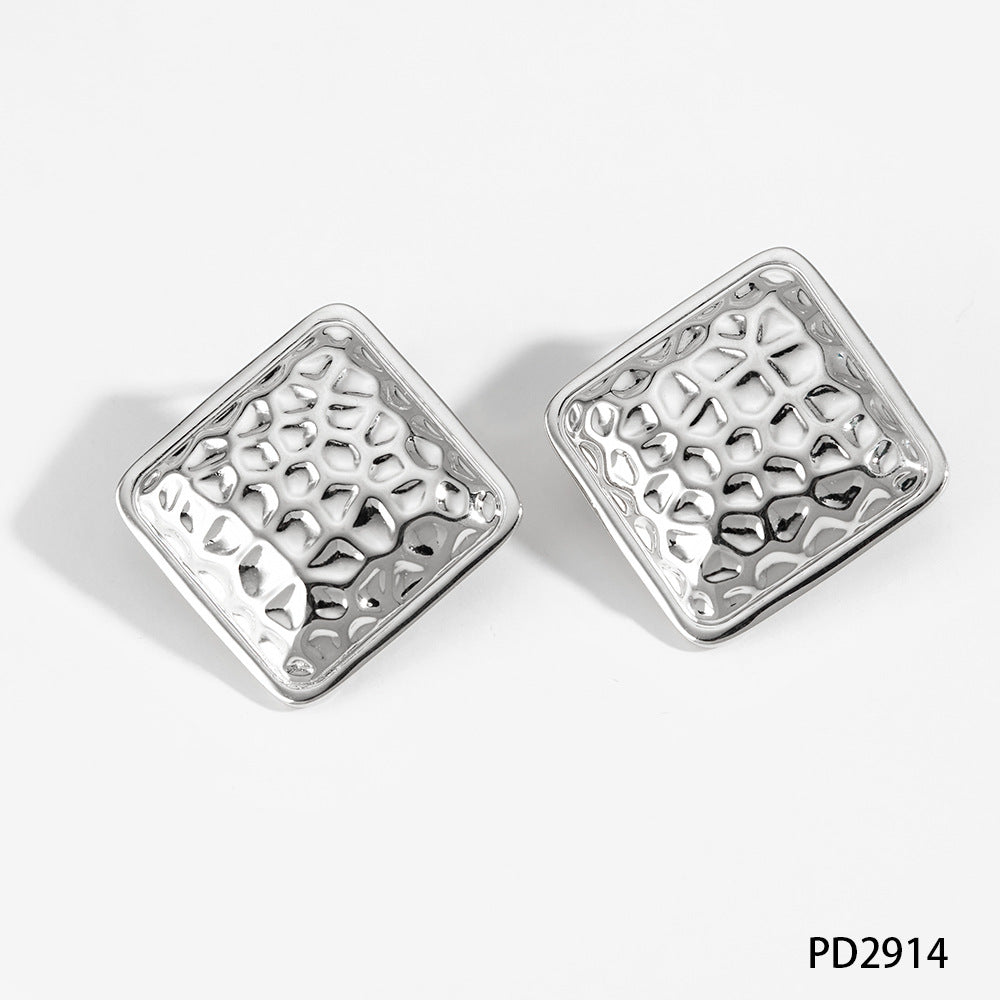 Customizable 18K Real Gold Plated Chunky Stud Earrings for Women Trendy Sea Animal Elements Design for Parties