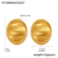 Wholesale Luxury Custom 18K True Gold Silver Plated Women's Stainless Steel Earrings Trendy Chunky Stud for Parties