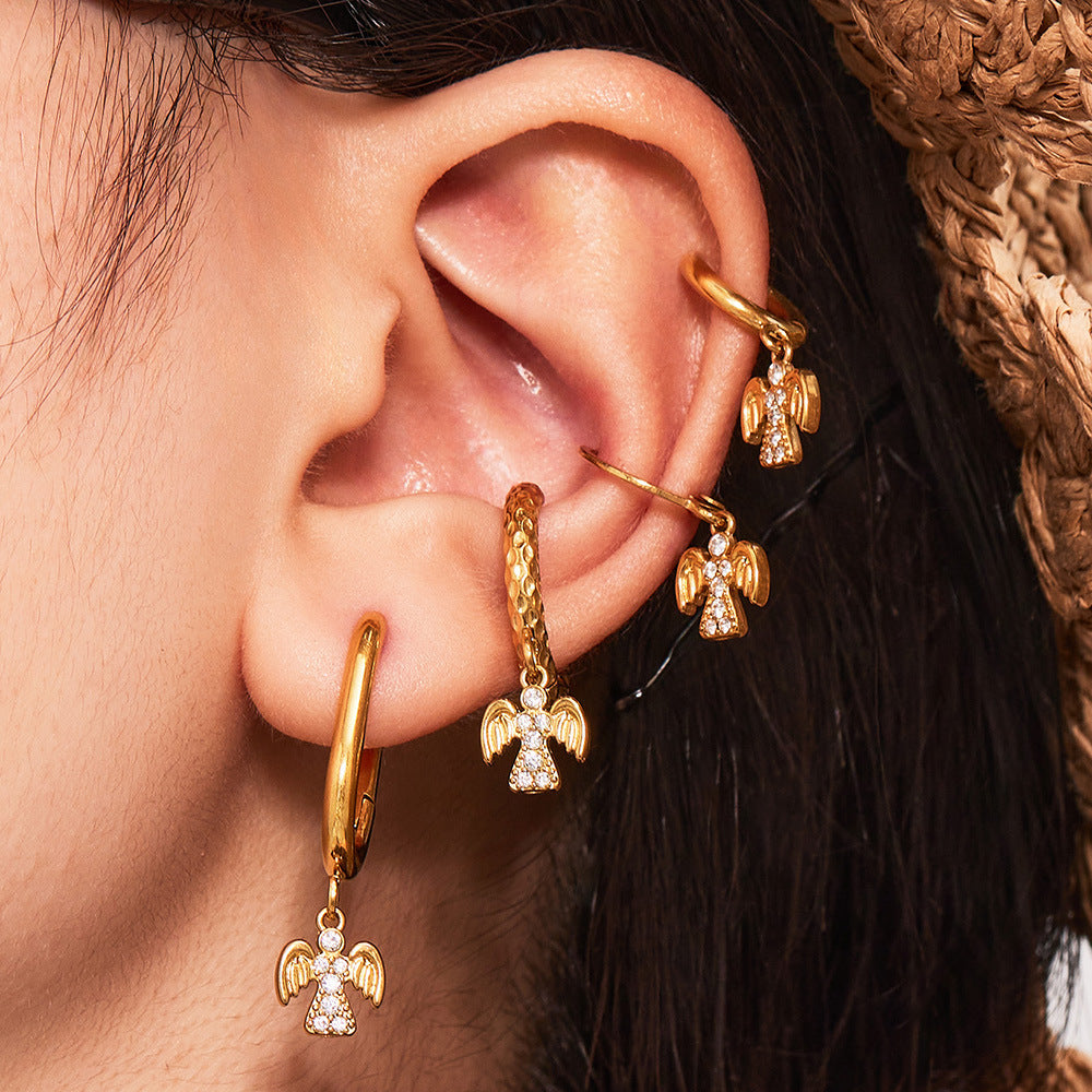 Luxury Fashion Stainless Steel Drop Earrings High Quality 5A Zirconia Elegant 5A Zirconia Jewelry