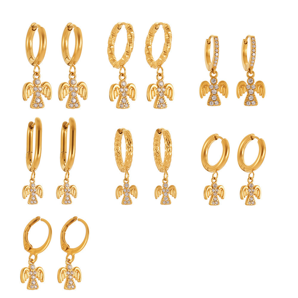 Luxury Fashion Stainless Steel Drop Earrings High Quality 5A Zirconia Elegant 5A Zirconia Jewelry