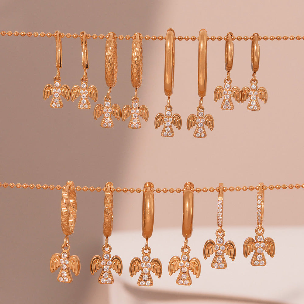 Luxury Fashion Stainless Steel Drop Earrings High Quality 5A Zirconia Elegant 5A Zirconia Jewelry