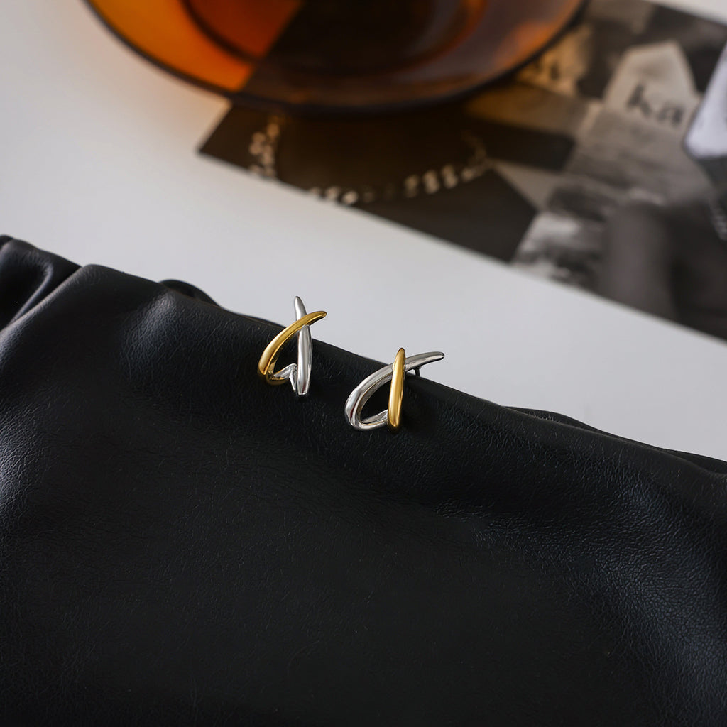 Customizable Women's Stainless Steel Stud Earrings Lightweight 18K Gold and 2-Tone PVD Plated Trendy Fashion Jewelry for Party