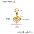 Mother's Day Trendy Stainless Steel Necklace with Real Gold PVD Hearts Link Chain Mama Gift for Mom for Parties