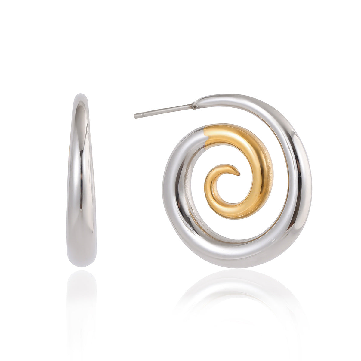 Vintage 18K Gold PVD Plated Stainless Steel Drop Earrings Trendy Geometric Design for Women Party Gift