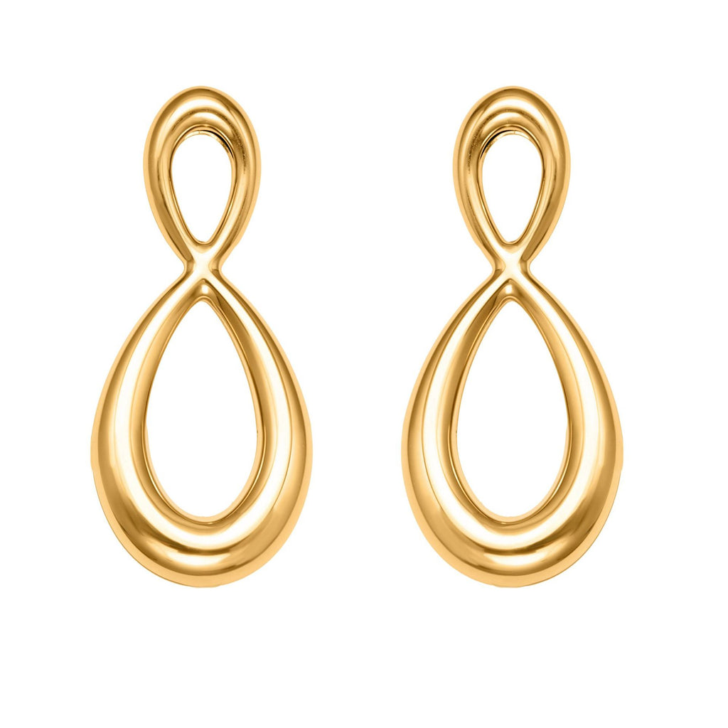 Wholesale Stainless Steel 18k Real Gold Pvd Drop Earrings for Girls 8 Design Fashion Jewelry Earrings Waterproof No rust