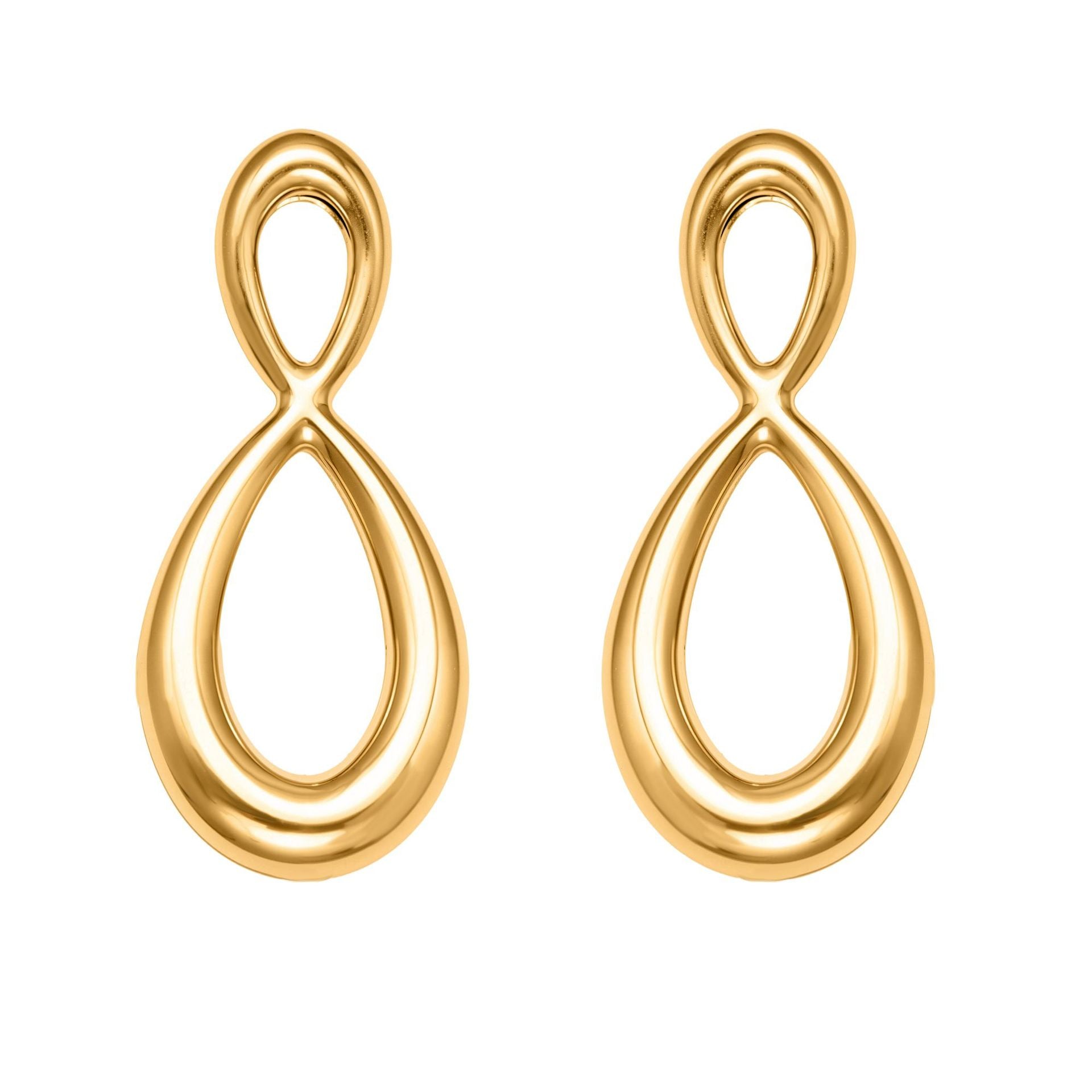 Wholesale Stainless Steel 18k Real Gold Pvd Drop Earrings for Girls 8 Design Fashion Jewelry Earrings Waterproof No rust