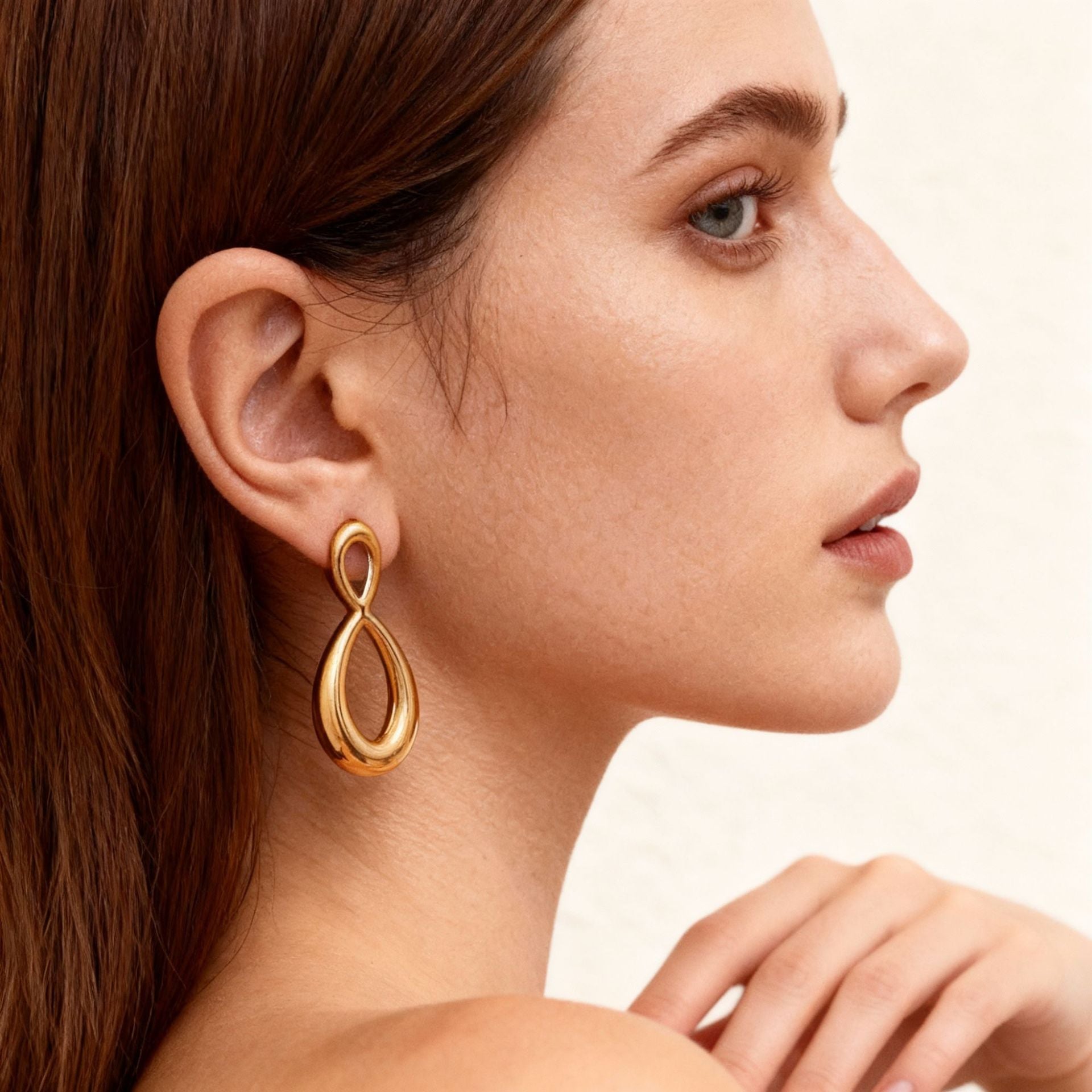 Wholesale Stainless Steel 18k Real Gold Pvd Drop Earrings for Girls 8 Design Fashion Jewelry Earrings Waterproof No rust