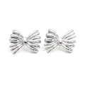 Customizable Real Gold Plated Stainless Steel Stud Earrings Unique Bow Design Trendy Jewelry for Women for Parties