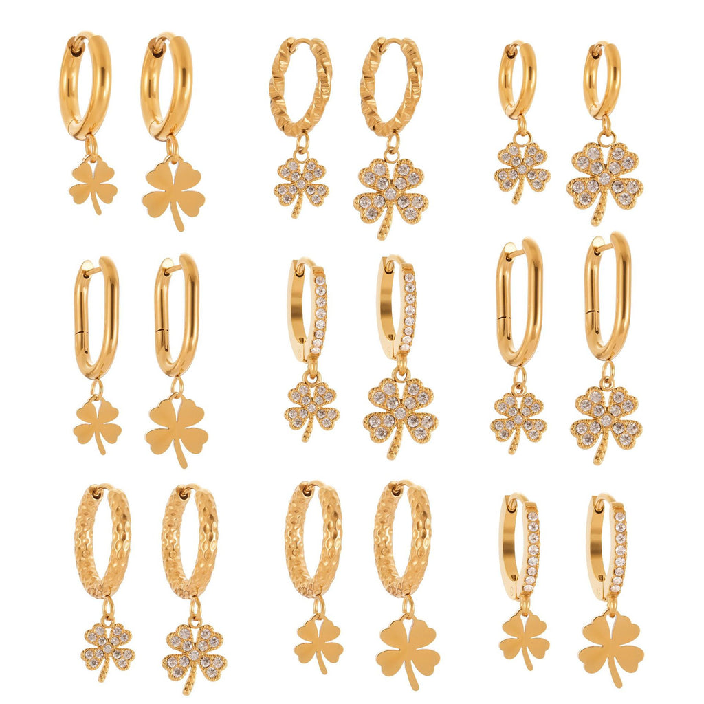 New Arrival Luxury 5A Zirconia Drop Earrings High Quality Stainless Steel Jewelry Elegant and Stylish Fashionable Accessory