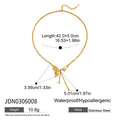 True Gold PVD Plated Stainless Steel Necklace with Trendy Link Chain Featuring Stylish Zircon Pendant Charms for Anniversaries