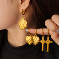 Wholesale Stainless Steel 18K Gold Plated Multiple Designs Drop Earrings for Women's Party Occasions