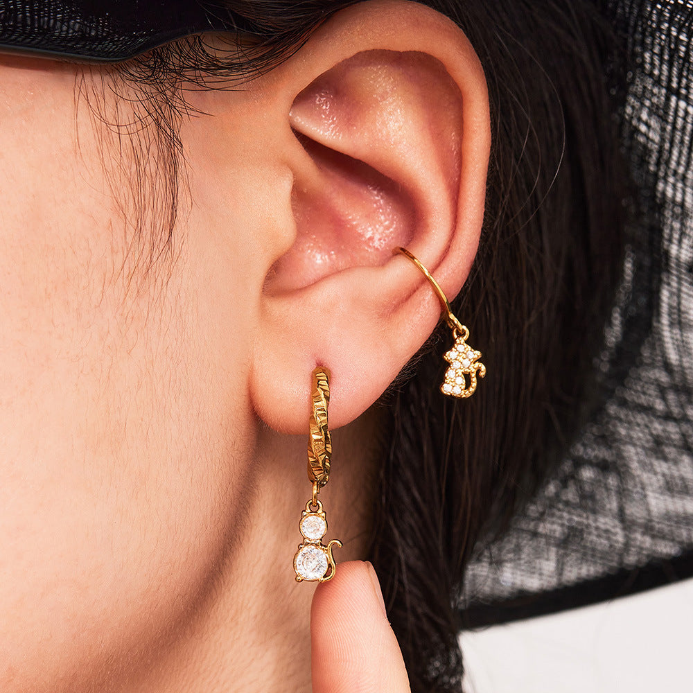High Quality 5A Zirconia Drop Earrings Luxury Fashion Stainless Steel Jewelry Lab Grown Diamond Earrings
