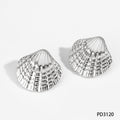Customizable 18K Real Gold Plated Chunky Stud Earrings for Women Trendy Sea Animal Elements Design for Parties