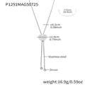 Women's Trendy Long Sweater Link Chain Necklace 18K Gold Plated Stainless Steel Zircon Heart Design Parties Fashion